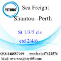 Consolidação de LCL Shantou porto para Perth